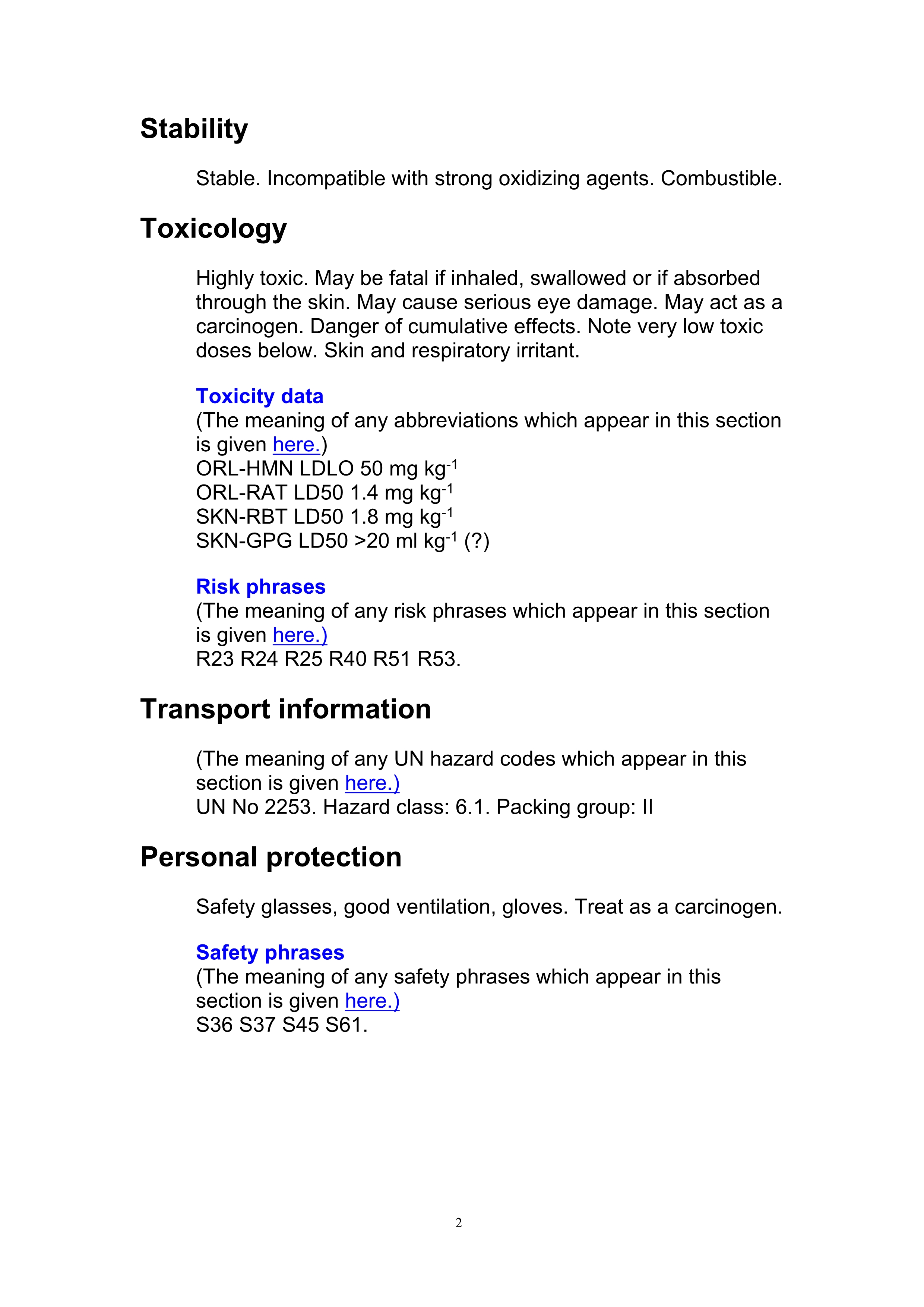 Safety data for 二甲基苯胺_1